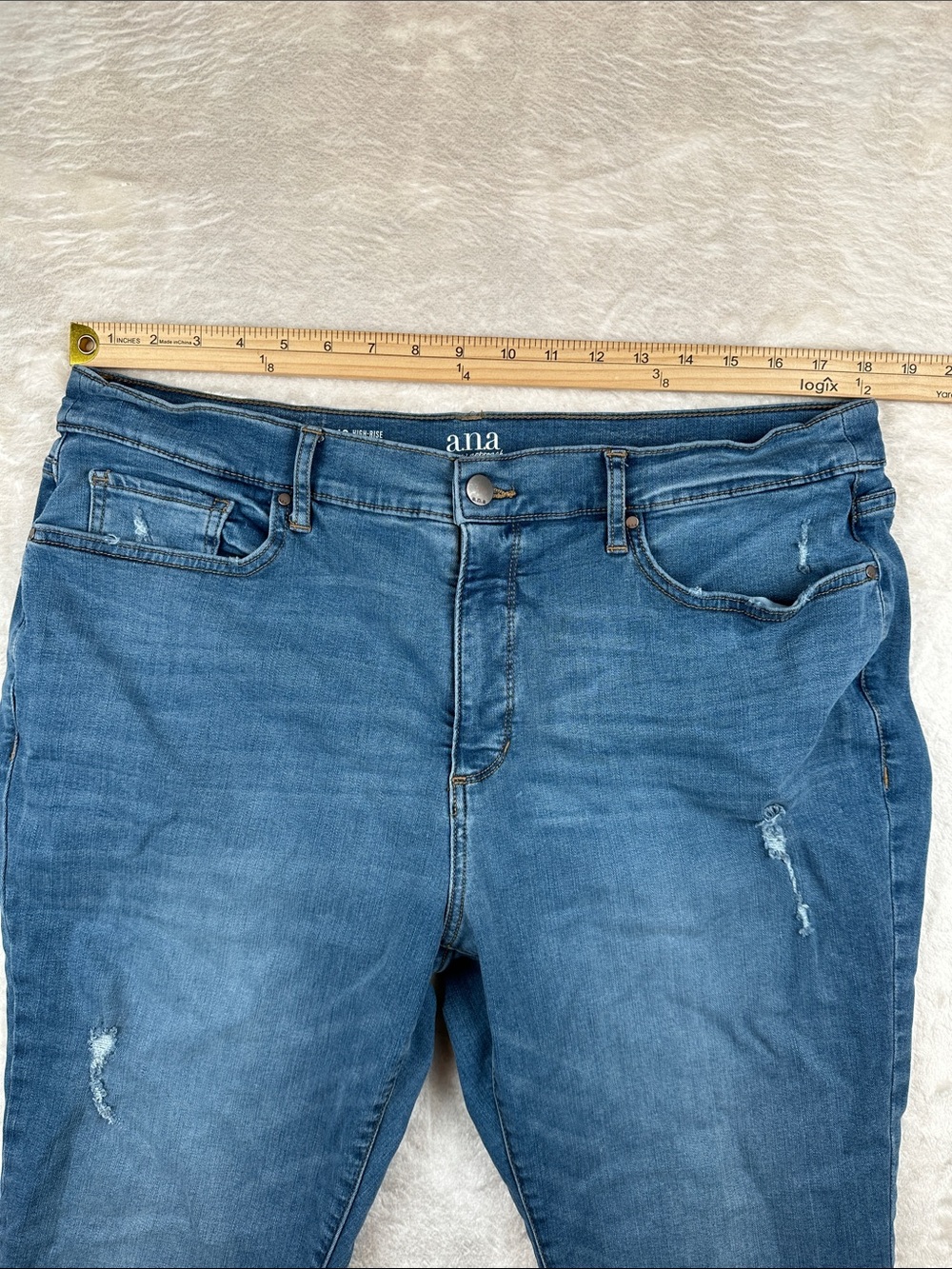 A.n.a Size 18 Women's High-Rise Skinny Ankle Jeans in Dark Blue | Everyday - Picture 4 of 6
